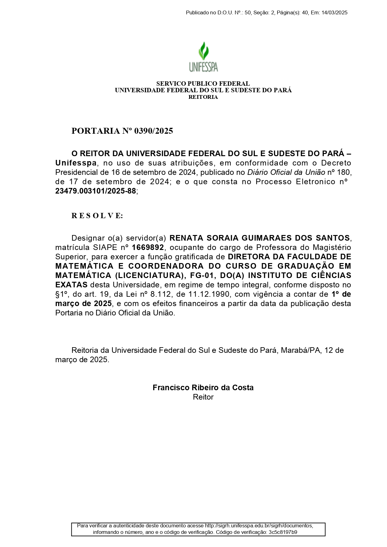 portaria direção Renata Famat page 0001
